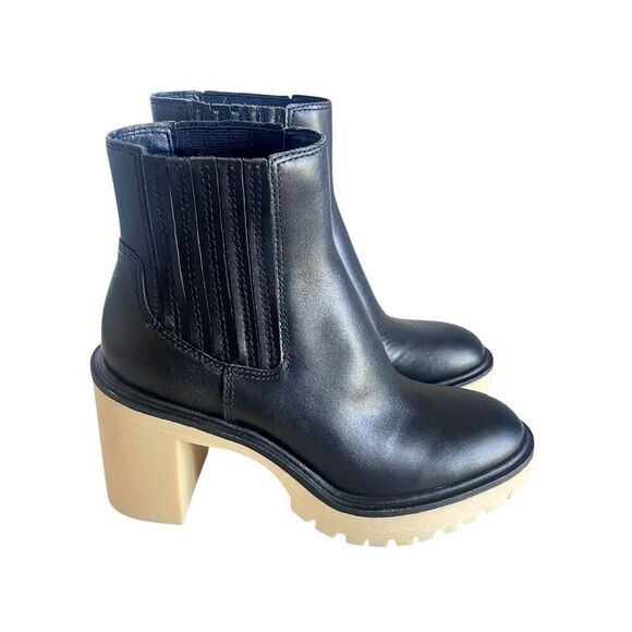 Dolce Vita Women's Caster H2O Waterproof Lug Sole Ankle Boot Size 7.5 Black - Picture 4 of 10